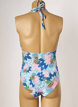 Maillot de bain 1 pièce stretch haut soutien-gorge moulé bleu MOONTIDE femme