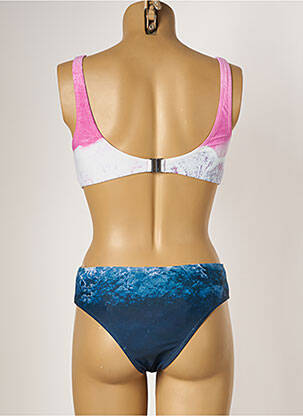 Maillot de bain 1 pièce stretch haut soutien-gorge moulé bleu PIHA femme