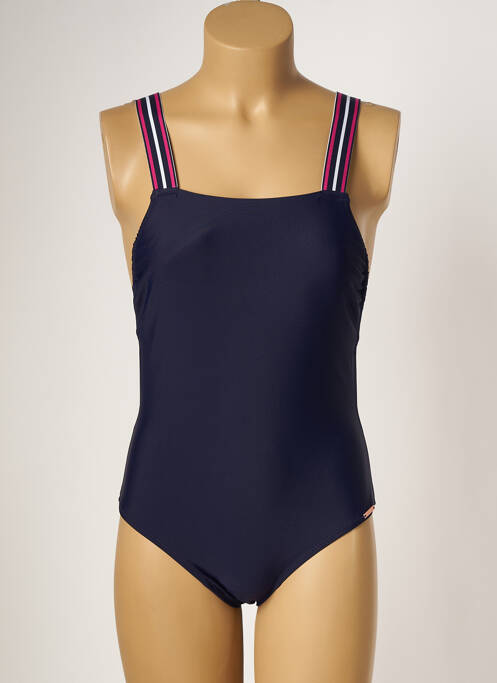 Maillot de bain 1 pièce stretch haut soutien-gorge avec mousse de rembourrage amovible bleu YSABEL MORA femme