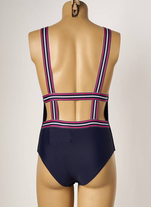 Maillot de bain 1 pièce stretch haut soutien-gorge avec mousse de rembourrage amovible bleu YSABEL MORA femme