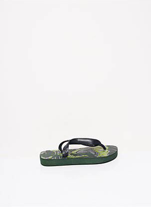 Tongs bout ouvert plateforme vert HAVAIANAS garçon