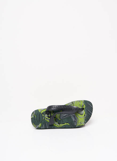 Tongs bout ouvert plateforme vert HAVAIANAS garcon