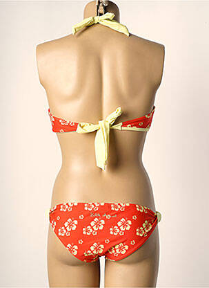 Maillot de bain 2 pièces stretch haut soutien-gorge moulé orange LITTLE MARCEL femme
