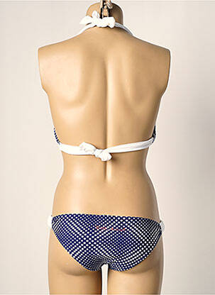 Maillot de bain 2 pièces stretch haut bandeau bleu LITTLE MARCEL femme