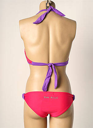 Maillot de bain 2 pièces stretch haut triangles rose LITTLE MARCEL femme