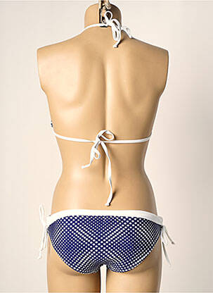 Maillot de bain 2 pièces stretch haut soutien-gorge moulé bleu LITTLE MARCEL femme