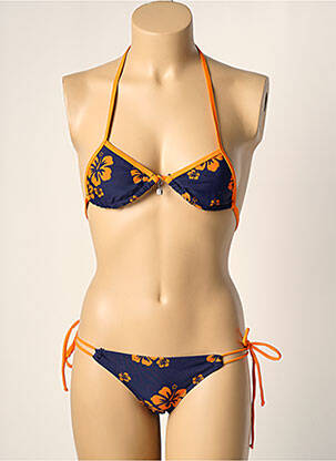 Maillot de bain 2 pièces stretch orange LITTLE MARCEL femme