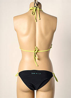 Maillot de bain 2 pièces stretch haut triangles noir LITTLE MARCEL femme