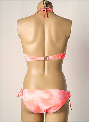Maillot de bain 2 pièces stretch haut soutien-gorge moulé rose FREEGUN femme
