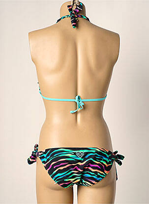 Maillot de bain 2 pièces stretch haut soutien-gorge moulé vert FREEGUN femme