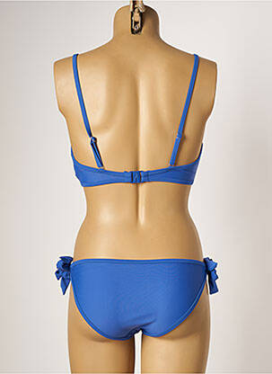 Maillot de bain 2 pièces avec armature haut soutien-gorge push-up bleu DAG ADOM femme