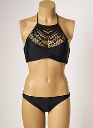 Maillot de bain 2 pièces stretch haut soutien-gorge moulé noir DAG ADOM femme