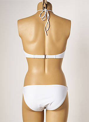 Maillot de bain 2 pièces stretch haut soutien-gorge moulé blanc DAG ADOM femme