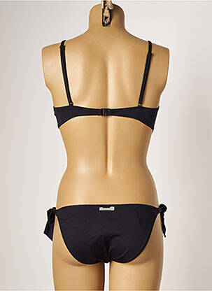 Maillot de bain 2 pièces bretelles élastiquées ajustables haut triangles bleu BORABORA femme
