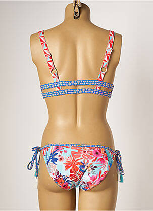 Maillot de bain 2 pièces stretch haut soutien-gorge moulé bleu PIHA femme