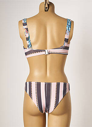 Maillot de bain 2 pièces stretch haut soutien-gorge moulé rose PIHA femme