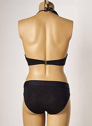 Maillot de bain 2 pièces stretch haut triangles noir LPB femme