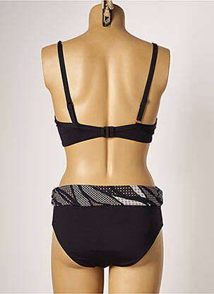 Maillot de bain 2 pièces stretch haut soutien-gorge moulé noir MOONTIDE femme