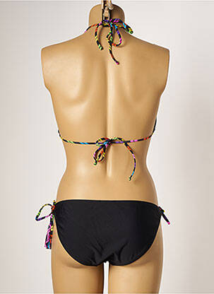 Maillot de bain 2 pièces stretch haut triangles noir LITTLE MARCEL femme