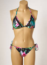 Maillot de bain 2 pièces stretch haut triangles violet DAG ADOM femme