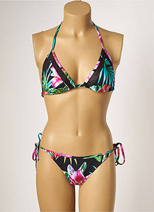 Maillot de bain 2 pièces stretch haut triangles violet DAG ADOM femme
