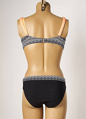 Maillot de bain 2 pièces stretch haut triangles noir SUN PLAYA femme