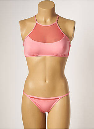 Maillot de bain 2 pièces stretch rose KIWI femme