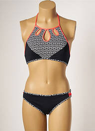 Maillot de bain 2 pièces stretch noir SALÉE femme
