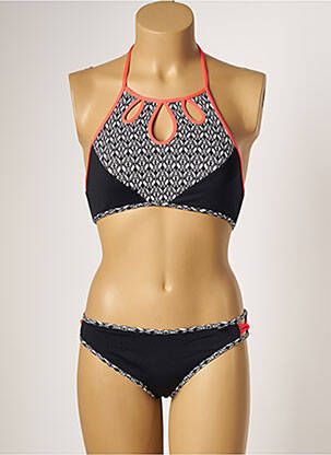 Maillot de bain 2 pièces stretch noir SALÉE femme