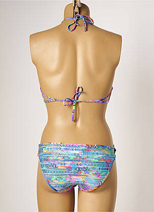 Maillot de bain 2 pièces stretch bleu SALÉE femme