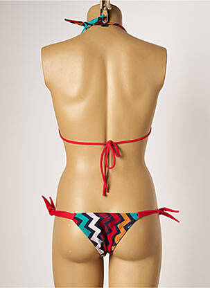 Maillot de bain 2 pièces stretch haut triangles rouge BAHIA BEACH BAULE femme