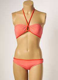 Maillot de bain 2 pièces stretch haut soutien-gorge moulé orange HISTOIRE DE PLAGE femme