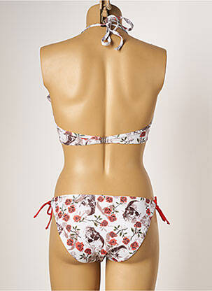 Maillot de bain 2 pièces stretch haut triangles rouge PRINCESS K femme