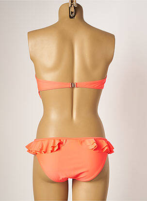 Maillot de bain 2 pièces stretch haut bandeau orange PRINCESS K femme
