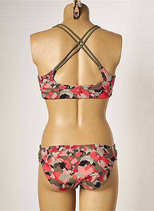 Maillot de bain 2 pièces stretch haut triangles vert PROTEST femme