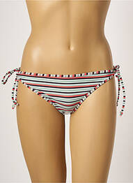 Bas de maillot de bain imprimé rayures bikini rose PIHA femme