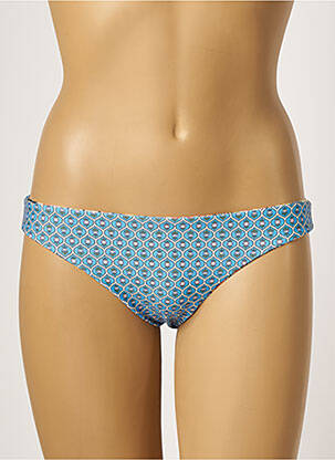 Bas de maillot de bain imprimé fantaisie culotte bleu PIHA femme
