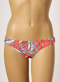 Bas de maillot de bain imprimé rayures rose PIHA femme