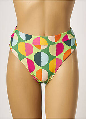 Bas de maillot de bain imprimé fantaisie culotte vert RIO DE SOL femme