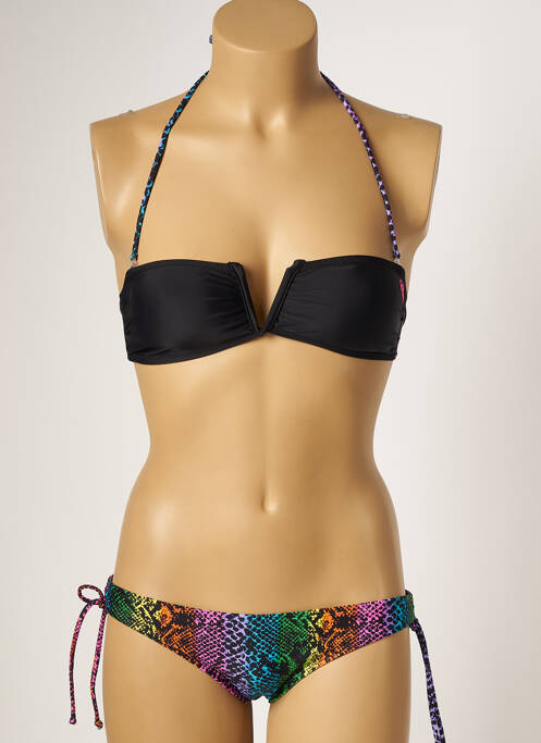 Maillot de bain 2 pièces stretch haut soutien-gorge moulé noir FREEGUN femme
