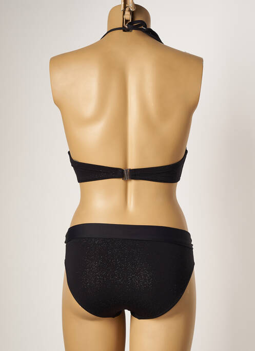 Maillot de bain 2 pièces stretch haut triangles noir LPB femme