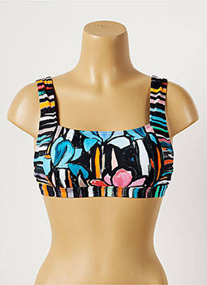 Haut de maillot de bain stretch haut soutien-gorge moulé bleu MOONTIDE femme