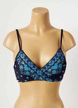 Haut de maillot de bain stretch haut soutien-gorge push-up bleu SEAFOLLY femme