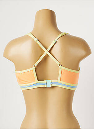 Haut de maillot de bain stretch haut soutien-gorge moulé jaune PIHA femme