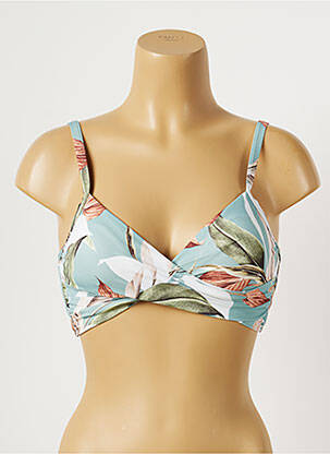 Haut de maillot de bain stretch haut soutien-gorge moulé vert MOONTIDE femme