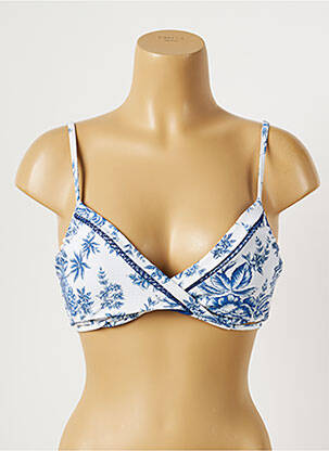 Haut de maillot de bain stretch haut soutien-gorge push-up bleu SEAFOLLY femme