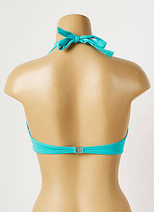 Haut de maillot de bain stretch haut soutien-gorge push-up bleu KIWI femme