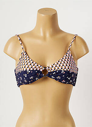 Haut de maillot de bain stretch haut soutien-gorge moulé bleu SEAFOLLY femme