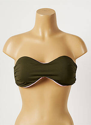 Haut de maillot de bain stretch haut bandeau vert KIWI femme