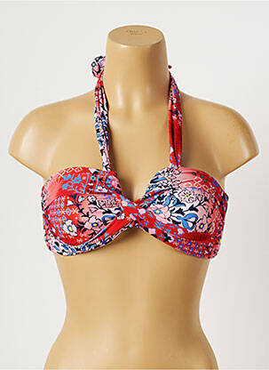 Haut de maillot de bain stretch haut soutien-gorge moulé rouge SEAFOLLY femme